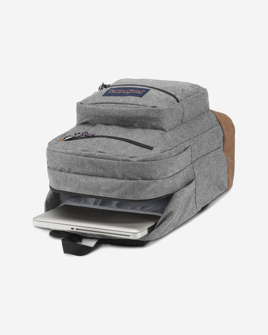 JanSport Cool Student Extra Large laptop backpack Grey Letterm EK0A5BAKZ931