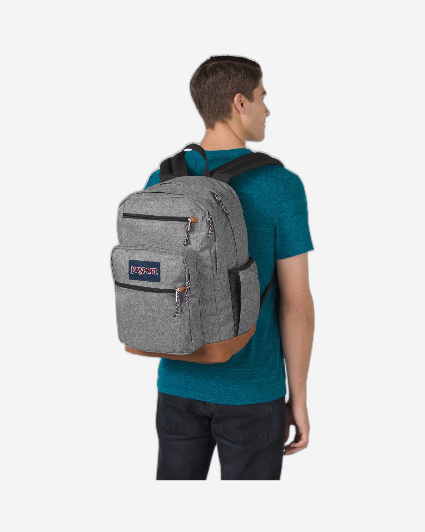 JanSport Cool Student Extra Large laptop backpack Grey Letterm EK0A5BAKZ931