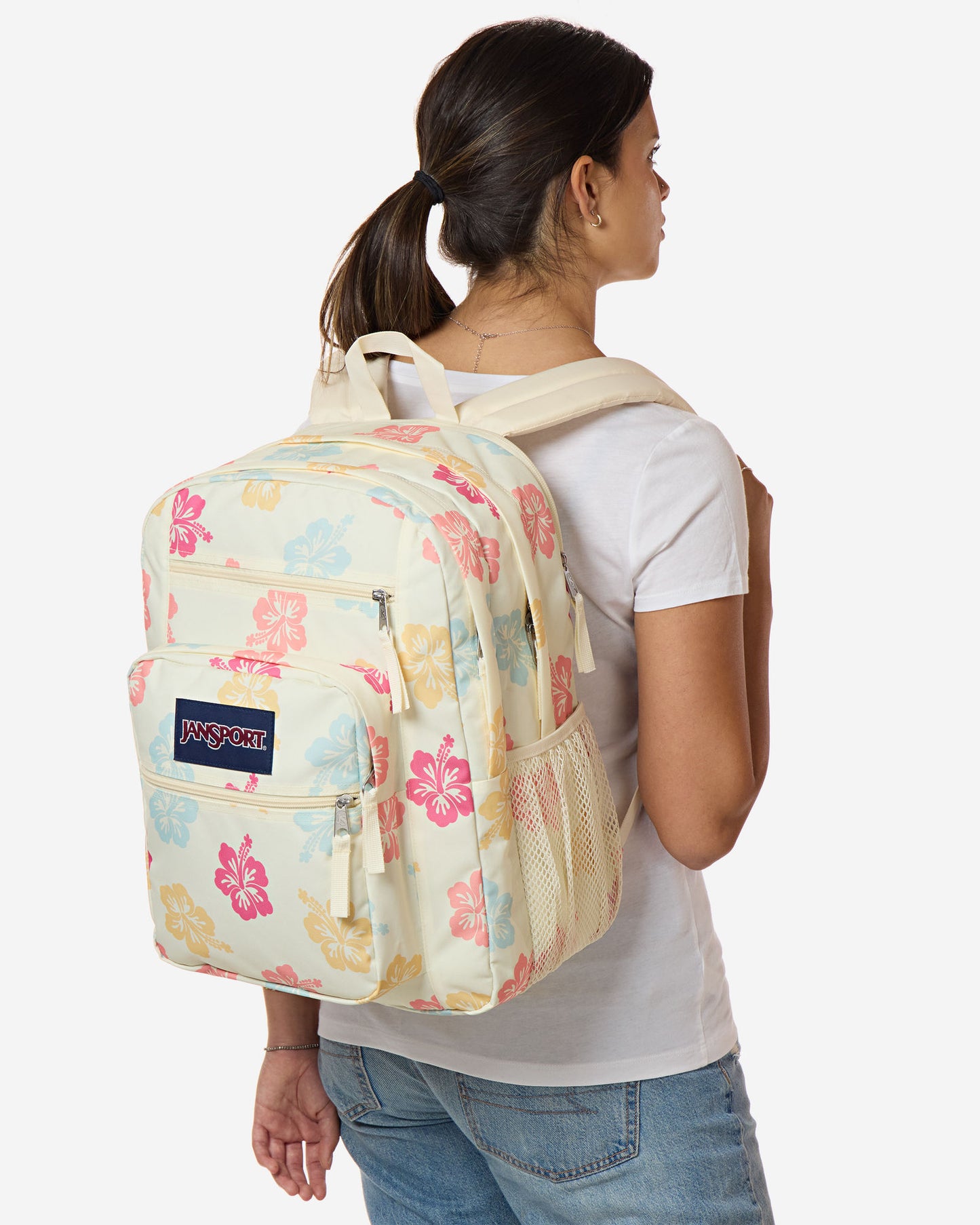 JanSport Big Student Large laptop Hibiscus Baby Backpack