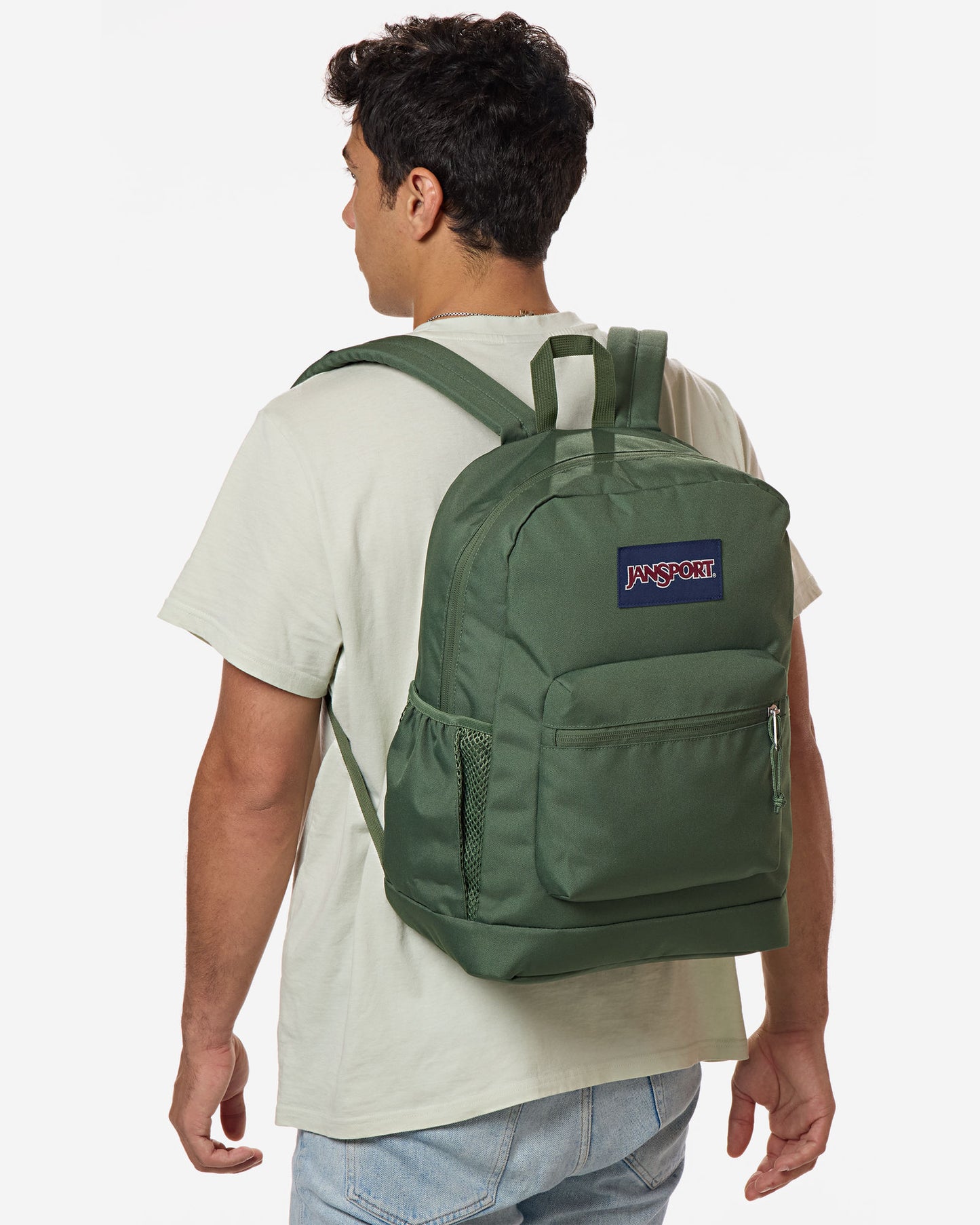 JanSport Cross Town Plus Medium laptop backpack Cargo Green EK0A5BLB2T31