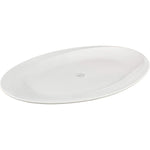 Shallow Bone China Tiffany Oval Plate, White, 14 Inches – Elegant Serving Plate for Dining & Special Occasions