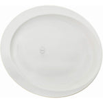 Shallow Bone China Tiffany Oval Plate, White, 14 Inches – Elegant Serving Plate for Dining & Special Occasions