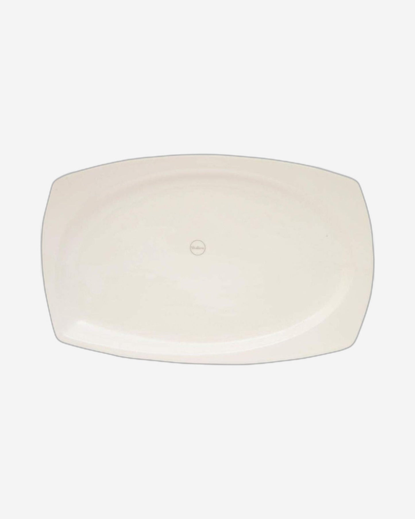 Shallow Bone China Nevel Platter, White, 14.5 Inch – Elegant Ceramic Platter for Serving Food & Appetizers