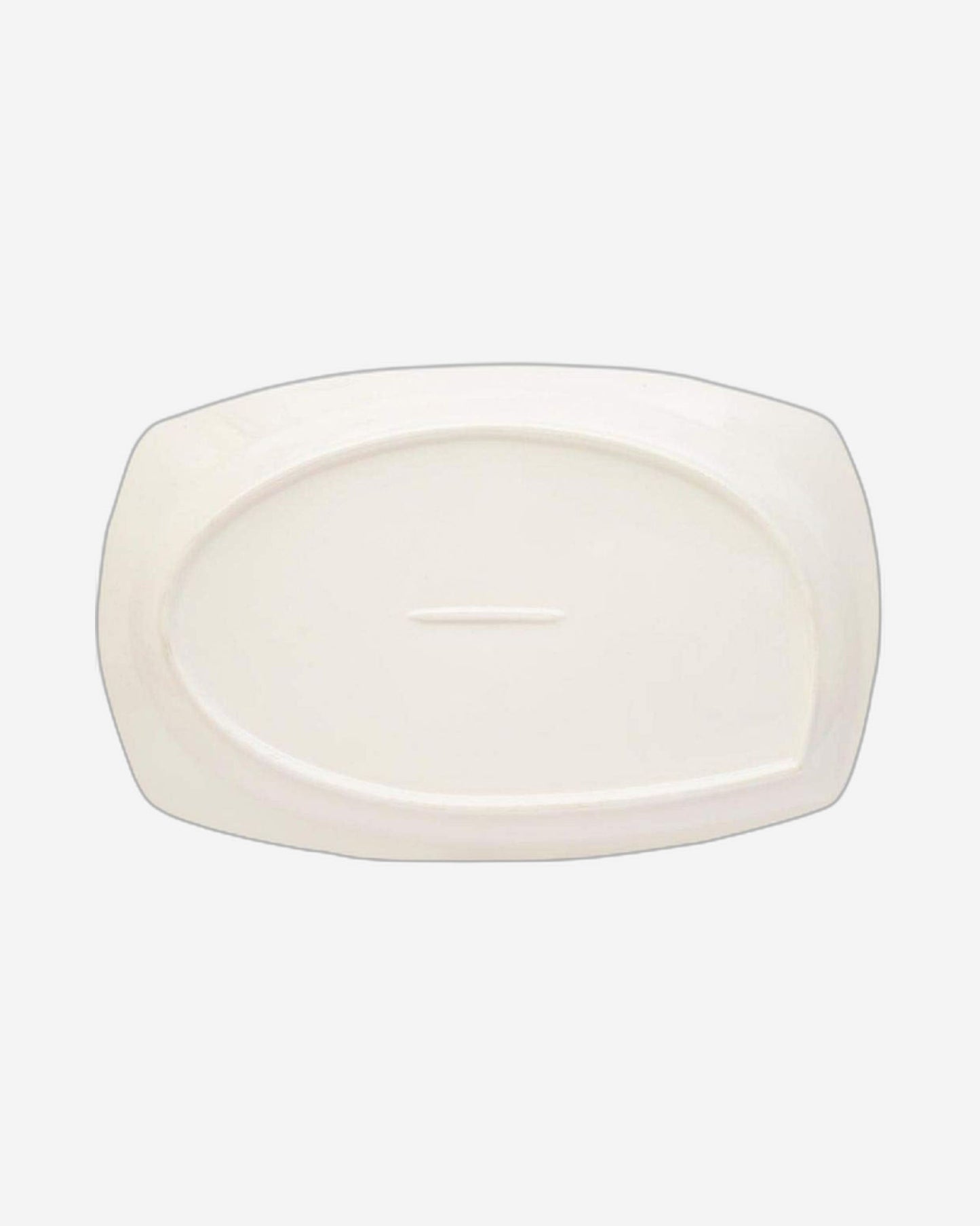 Shallow Bone China Nevel Platter, White, 14.5 Inch – Elegant Ceramic Platter for Serving Food & Appetizers