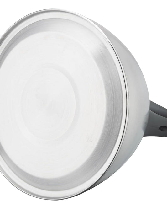 Cuisine Art BRIN Stainless Steel Whistling Tea Kettle 2.5L, Silver, Nylon Handle, Satin Finish, 201 Stainless Steel, Soft Touch Coating, 18/0 Single Bottom, Suitable for use on all stove tops