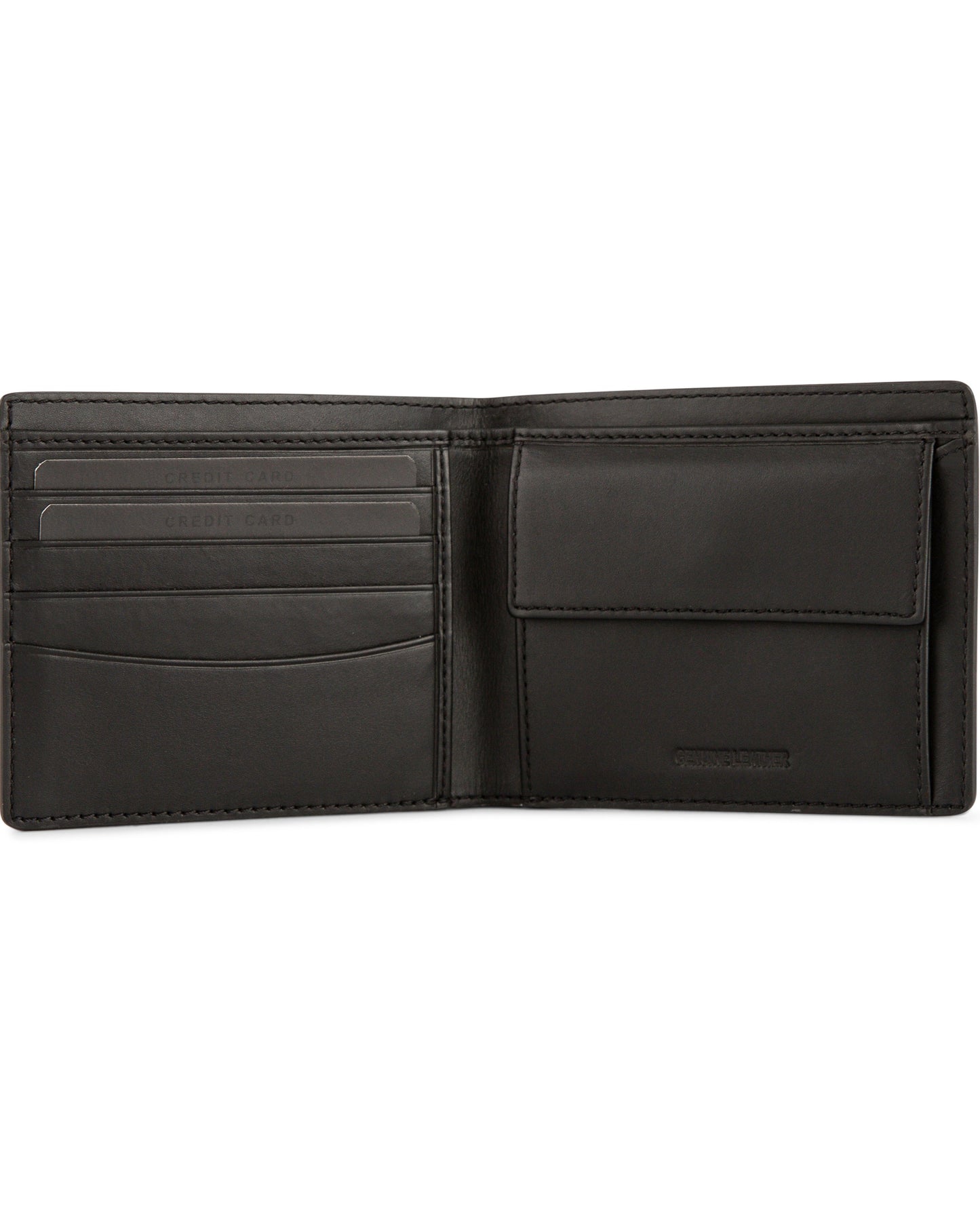 Cross Saffiano Leather 4Cc Bifold Wallet With Coin Pocket - Black