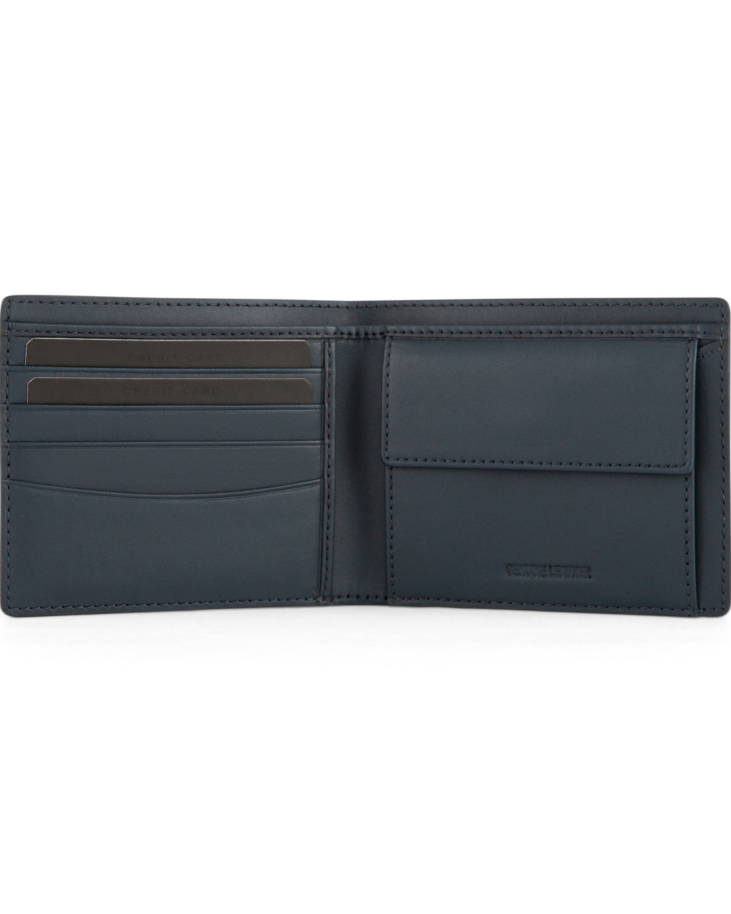 Cross Saffiano Leather 4Cc Bifold Wallet With Coin Pocket - Navy Blue