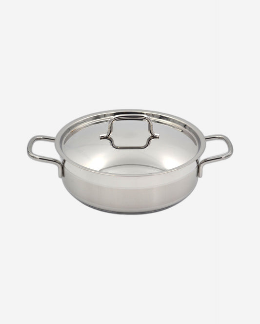 Korkmaz Alfa Low Stainless Steel Casserole Pot
