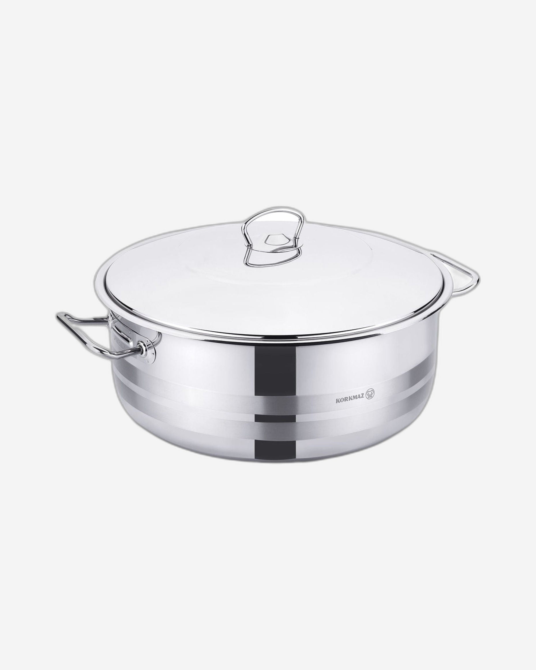 Korkmaz Mega Low Stainless Steel Casserole Pot