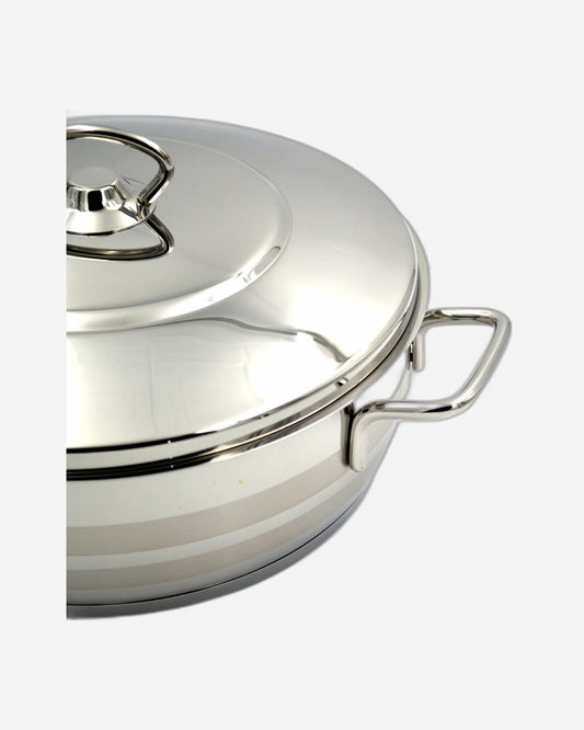 Korkmaz Mega Extra Low Stainless Steel Casserole Pot