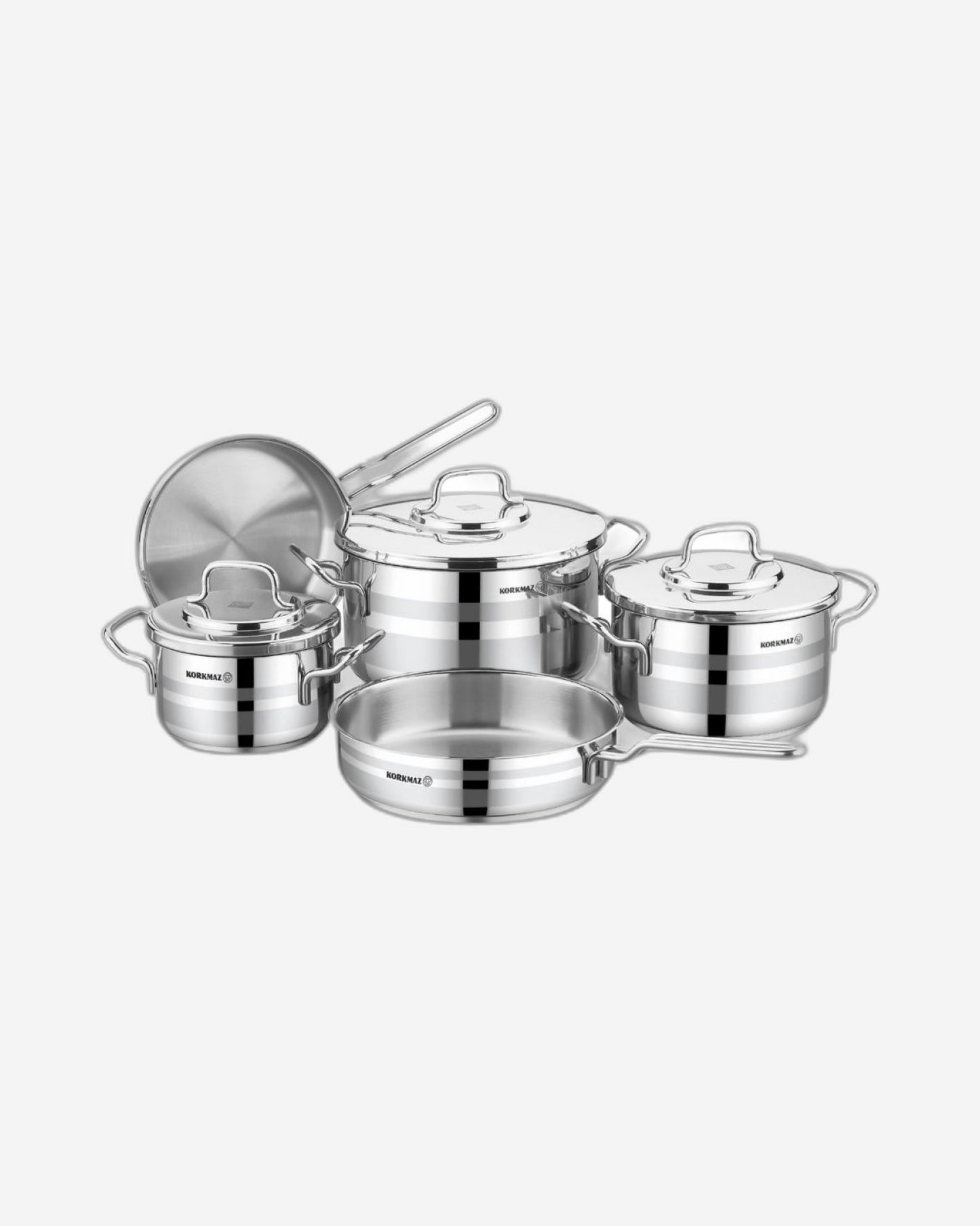 Korkmaz Astron Pans Set 8Pc Induction