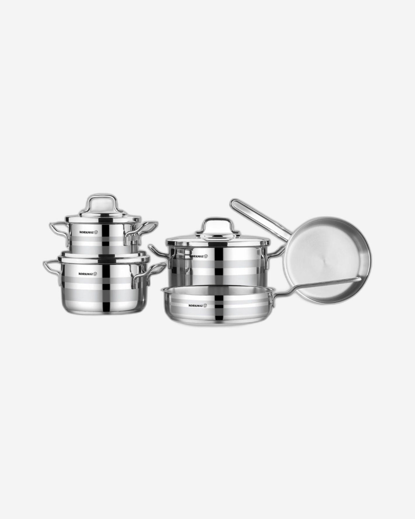 Korkmaz Astron Pans Set 8Pc Induction