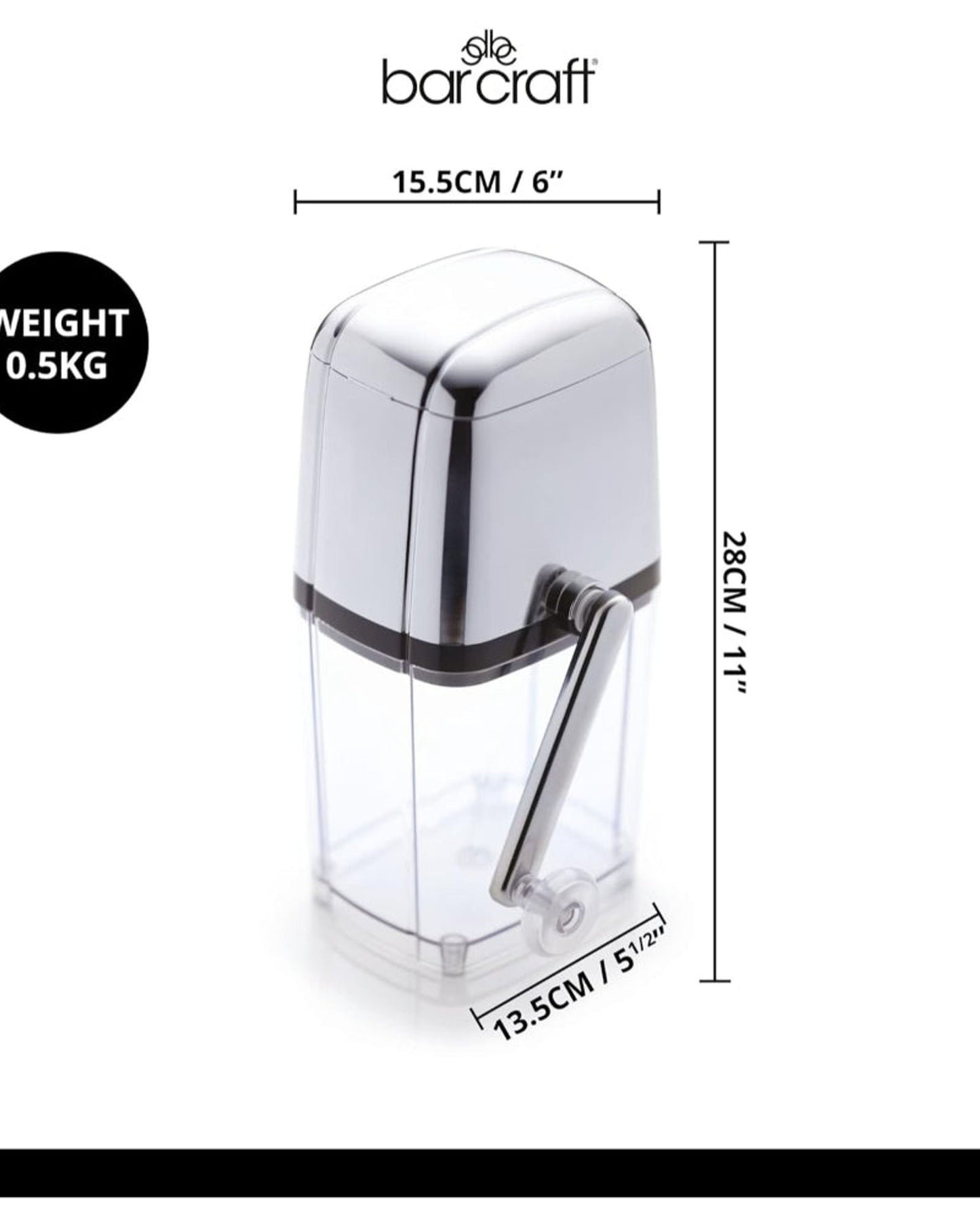 Bc Rotary Action Ice Crusher Acrylic