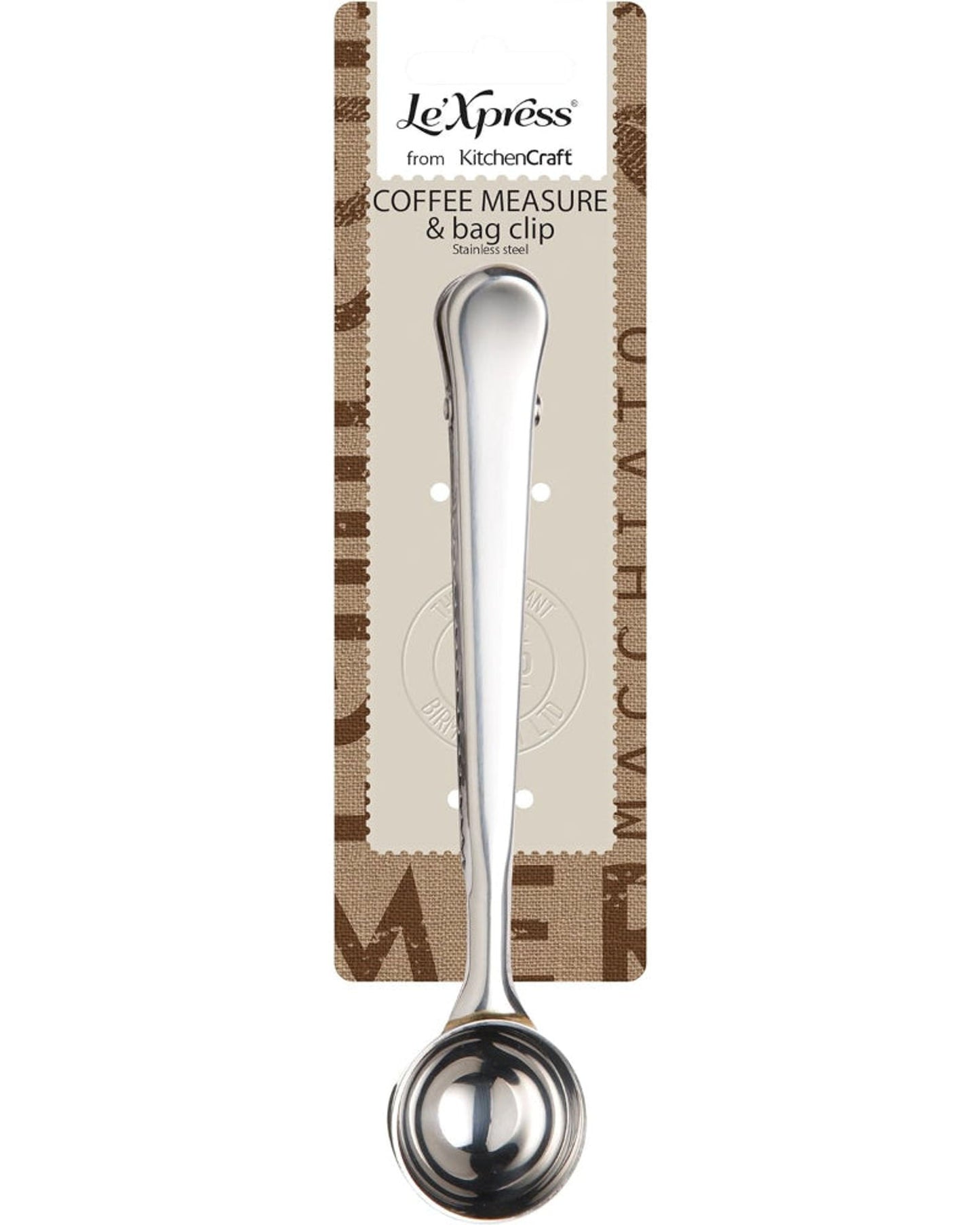 Lx Coffee Measure And Bag Clip S/Steel