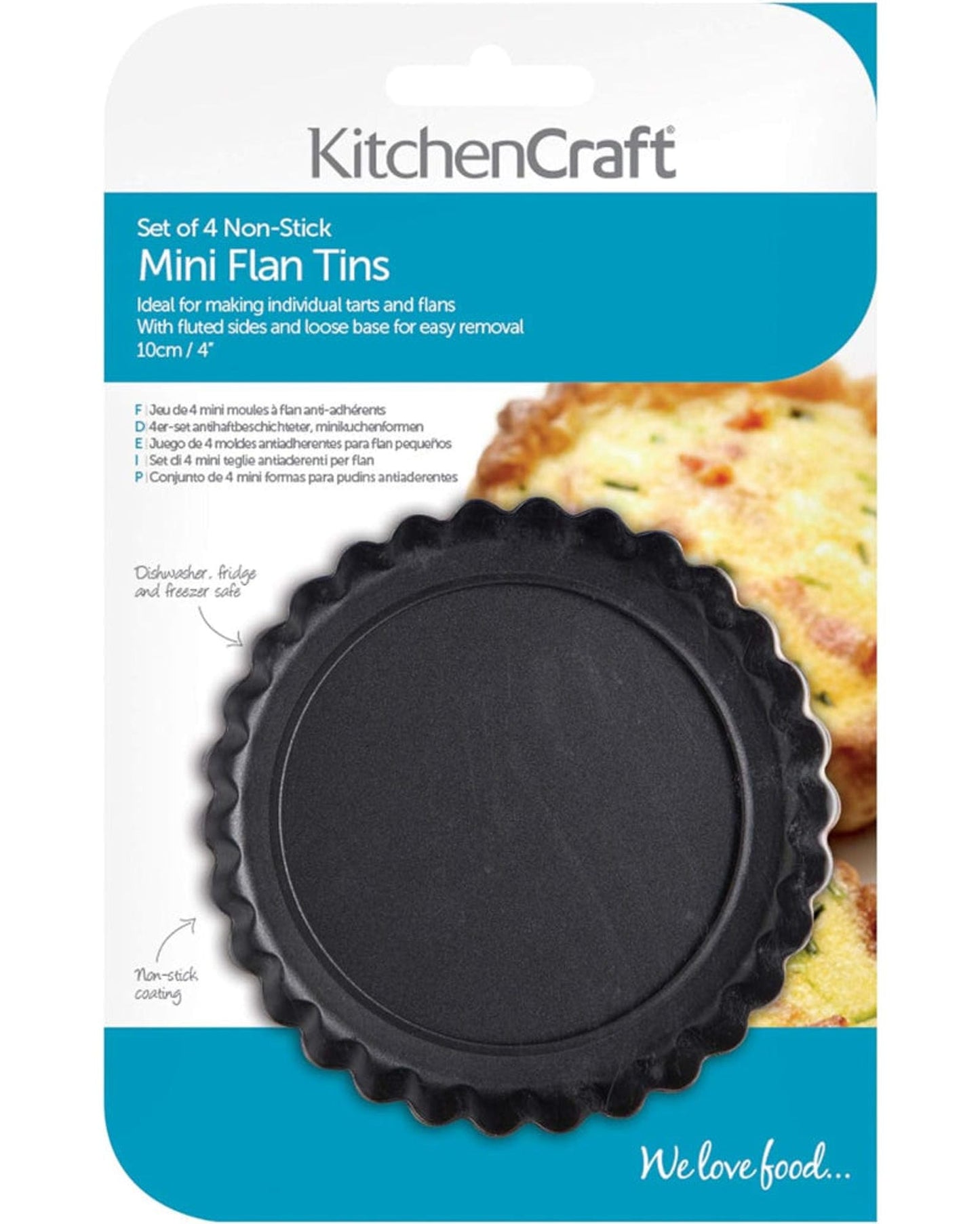 Kc Mini Flan/Tart Tin Set Of 4 Non-Stick