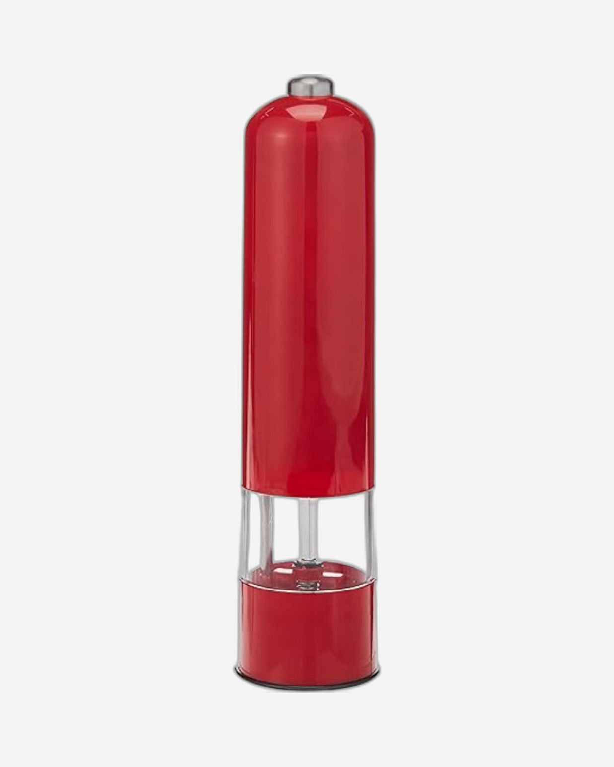 Cuisine Art Salt & Pepper Electric Dispenser, Red | Battery Operated | One-Touch Operation | Adjustable Grind Settings for Fresh Seasoning