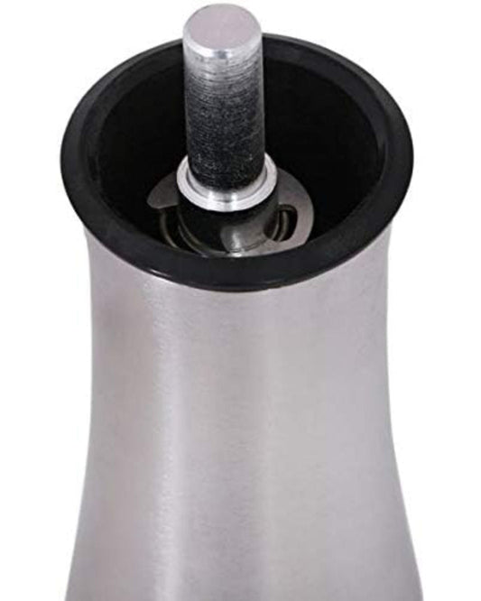 Cuisine Art Plastic One-Hand Silver Pepper Mill | Manual Operation | Compact & Ergonomic Design | Adjustable Coarseness