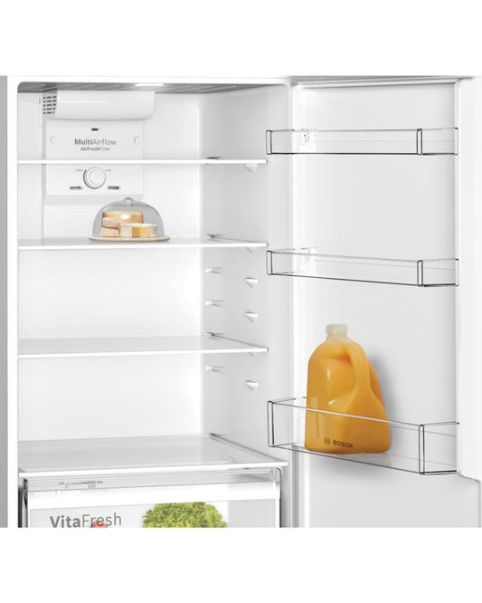 Bosch Series 4 Freestanding Refrigerator with Freezer at Top 485L
