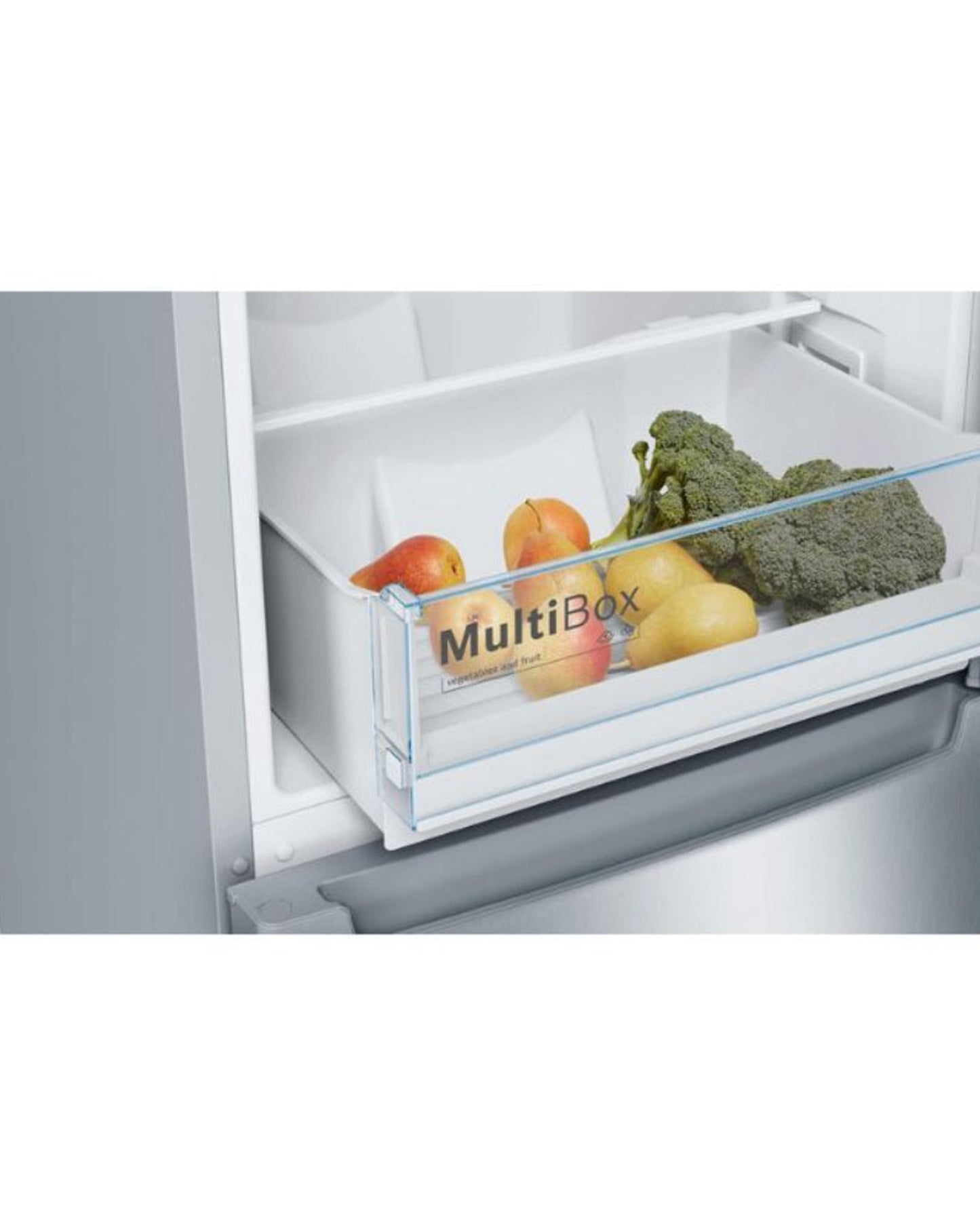 Bosch 329L Top Fridge Bottom Freezer – NoFrost, MultiAirflow, LED Lighting – KGN36NL30M, Silver Finish