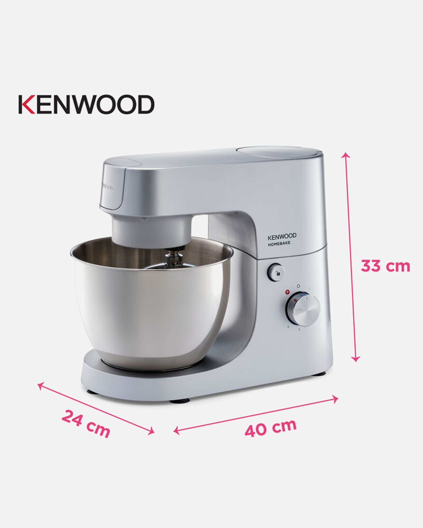 Kenwood Stand Mixer Homebake Kitchen Machine 1400W With Blender KHH01.220SI Silver