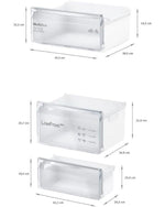 Bosch 270L Built-In Fridge-Freezer Low Frost MultiBox XXL Sliding Hinge – KIV87NSE0M White