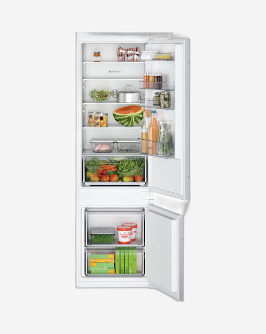 Bosch Series 2 Built-In Fridge-Freezer Refrigerator with Freezer at Bottom 177.2x54.1cm