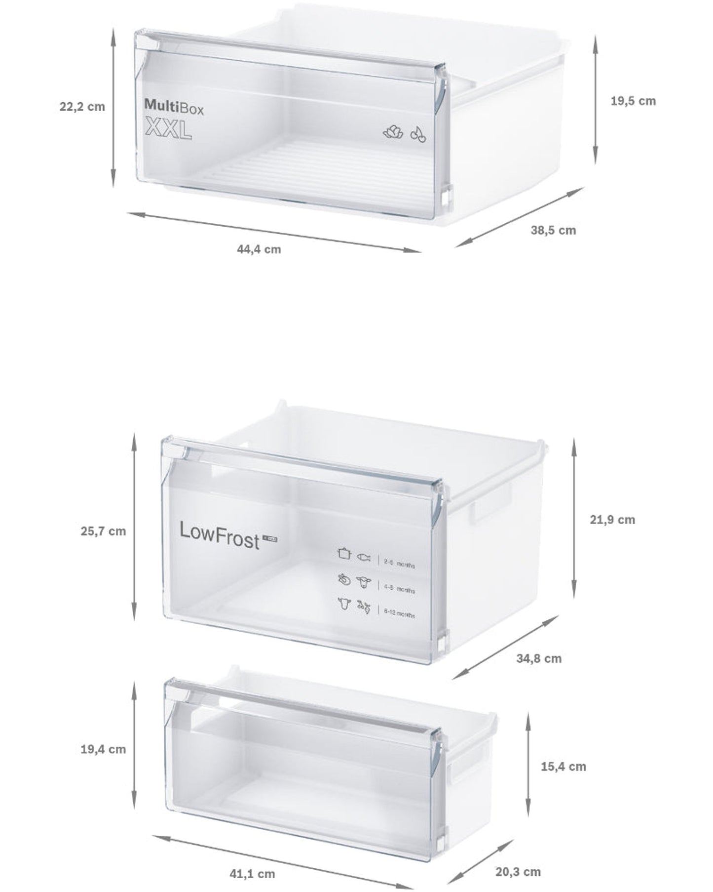 Bosch Series 2 Built-In Bottom Freezer Refrigerator