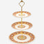 Shallow 3-Tier Bone China Cake Stand - Elegant White Porcelain Cake Stand for Desserts, Cupcakes, and Treats