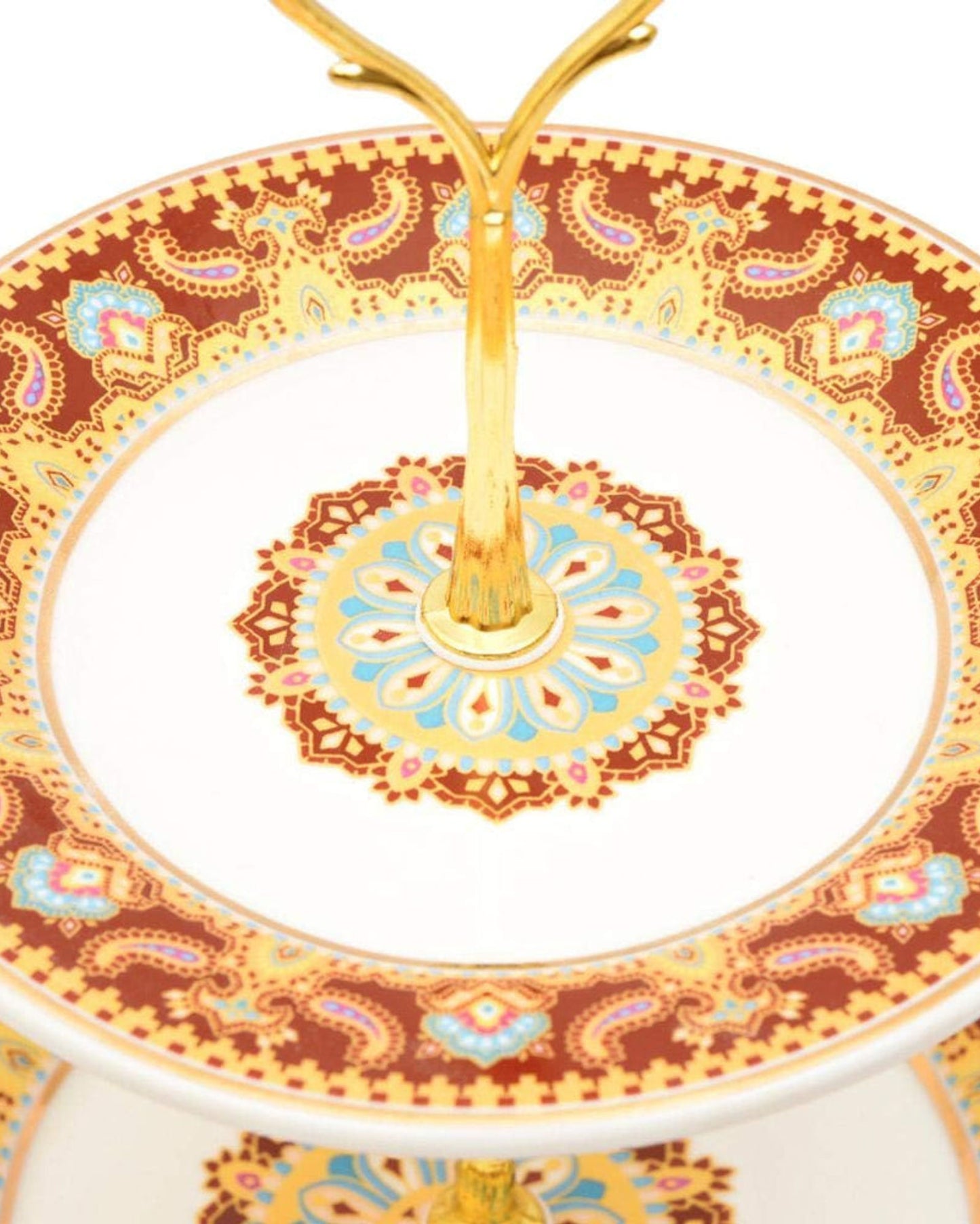 Shallow 3-Tier Bone China Cake Stand - Elegant White Porcelain Cake Stand for Desserts, Cupcakes, and Treats
