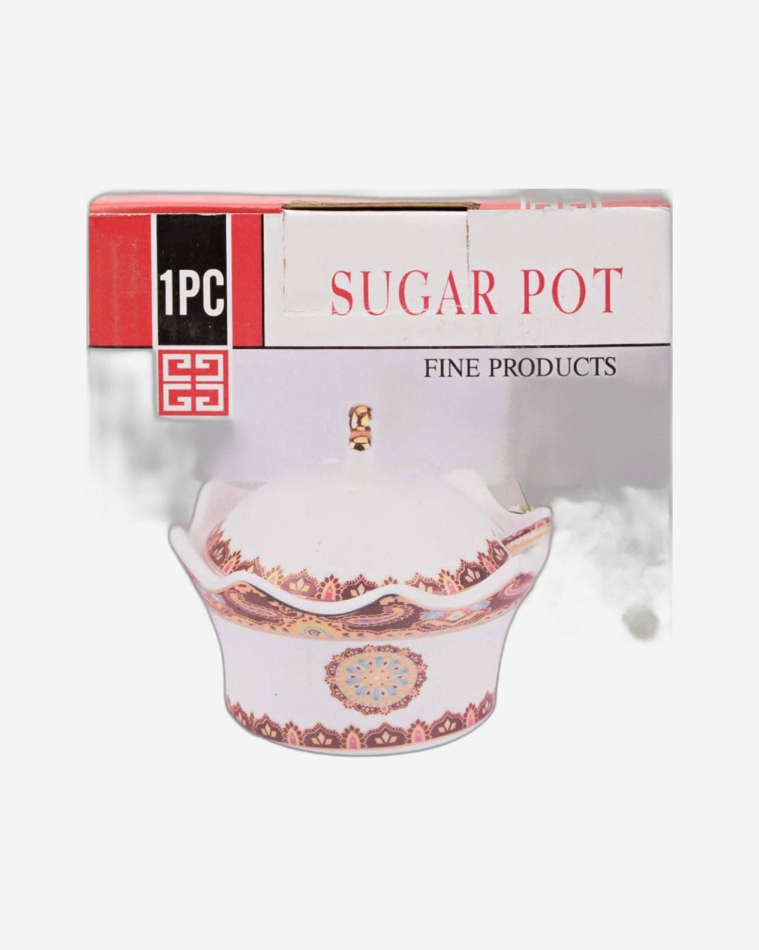 Shallow Bone China Sugar Pot, White - Elegant and Durable Tabletop Essential