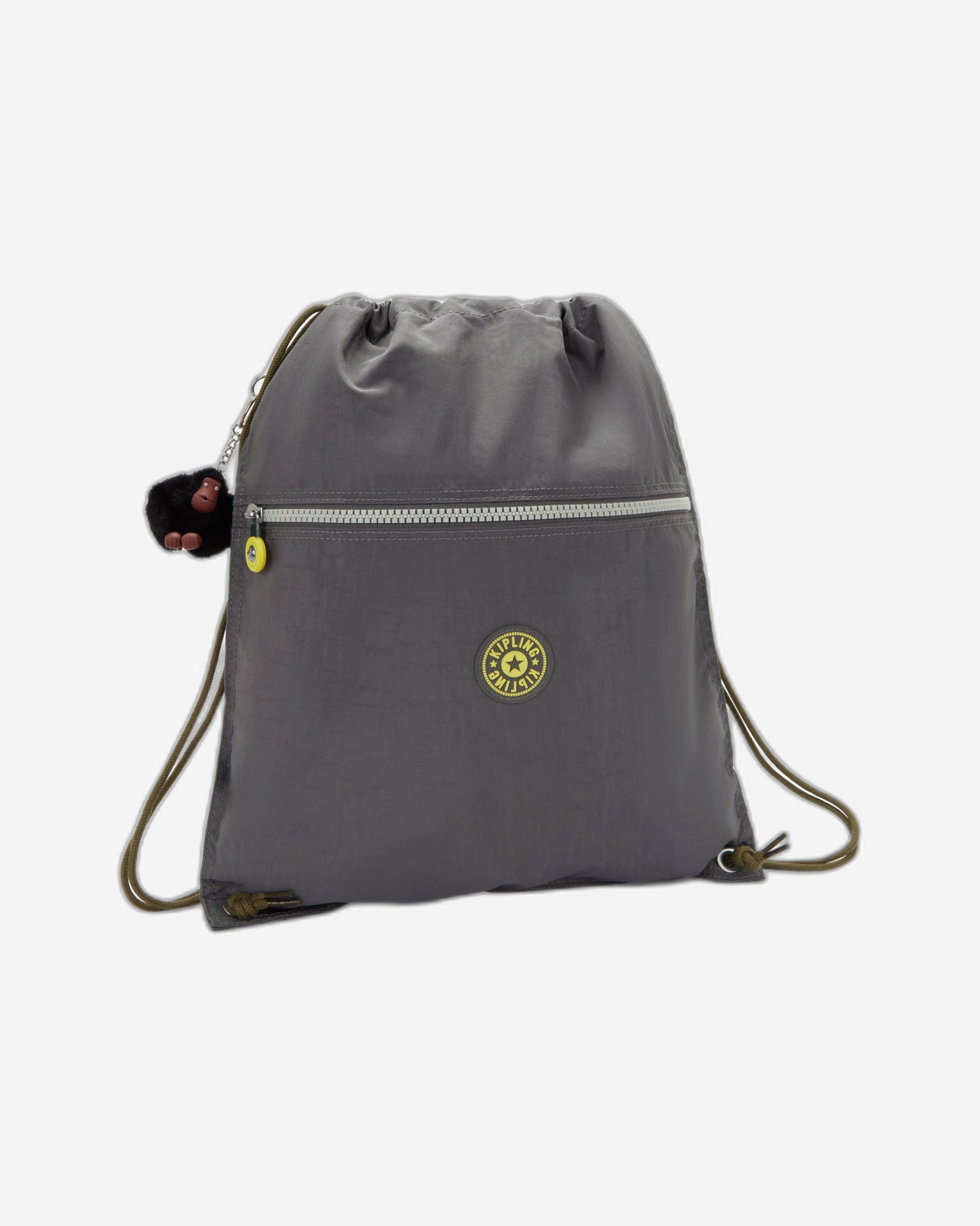 Kipling Supertaboo Back To Grey Medium backpack with drawstring 09487-1DX