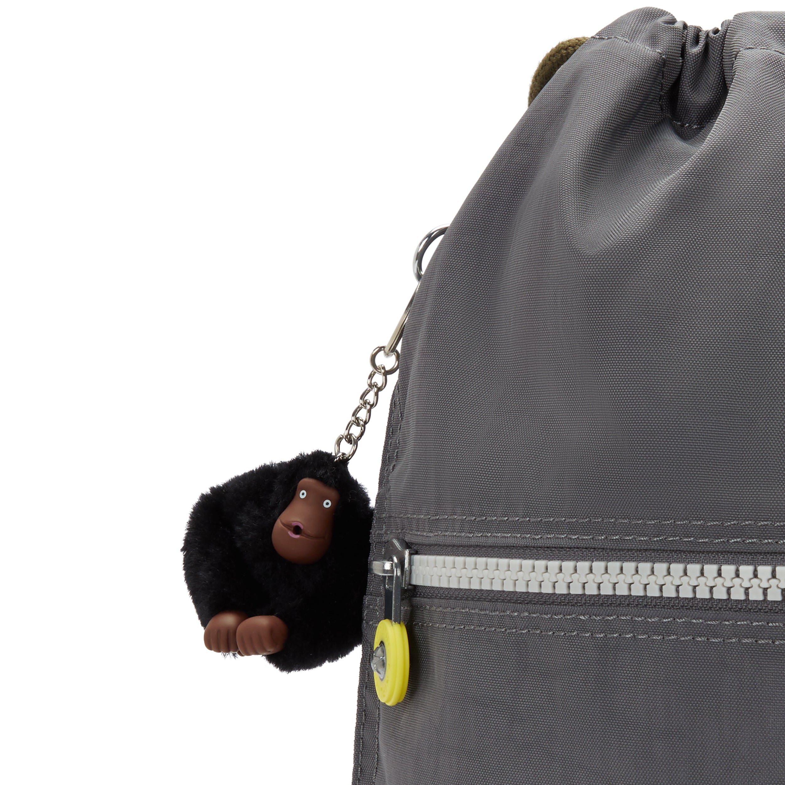 Kipling Supertaboo Back To Grey Medium backpack with drawstring 09487-1DX