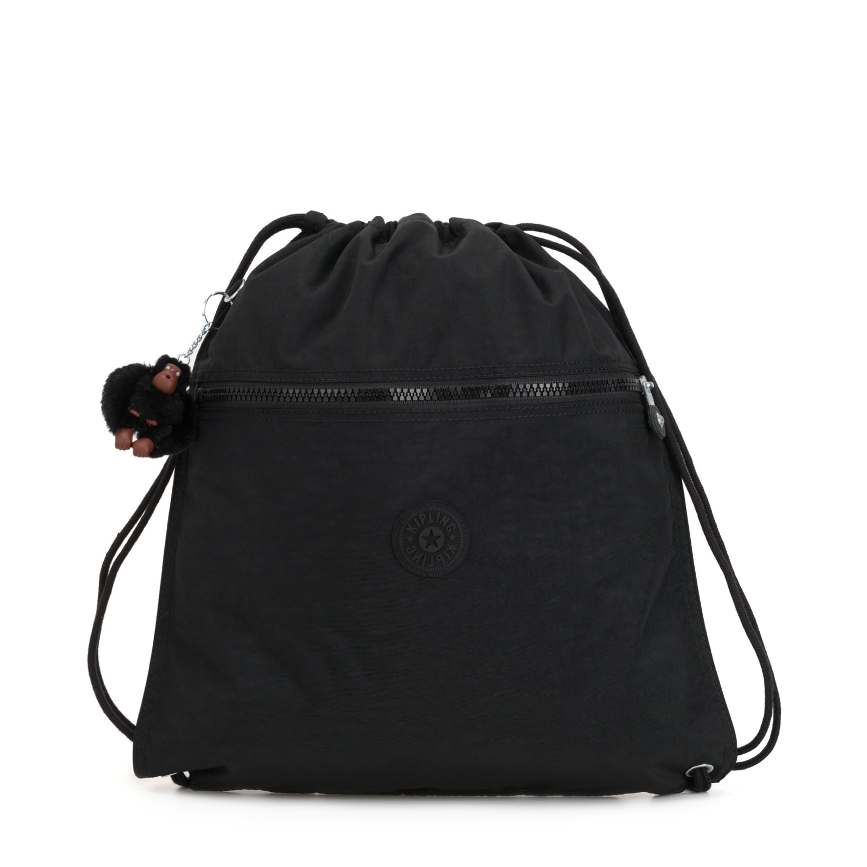 Kipling Supertaboo True Black Medium backpack with drawstring 09487-J99