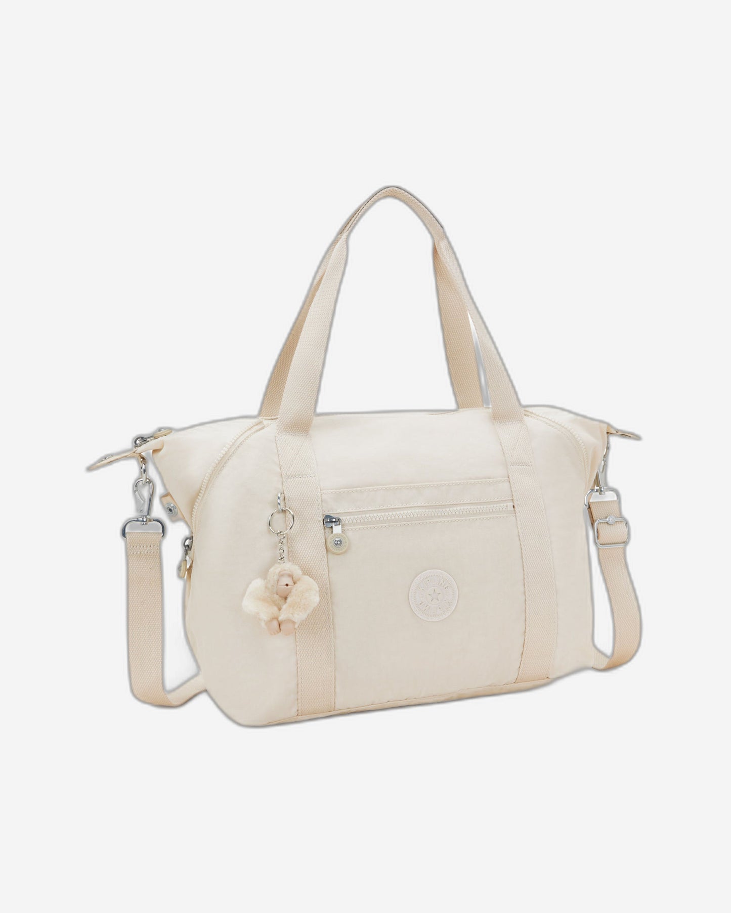 Kipling Art Hideaway Beige Medium Tote  10619-7JR