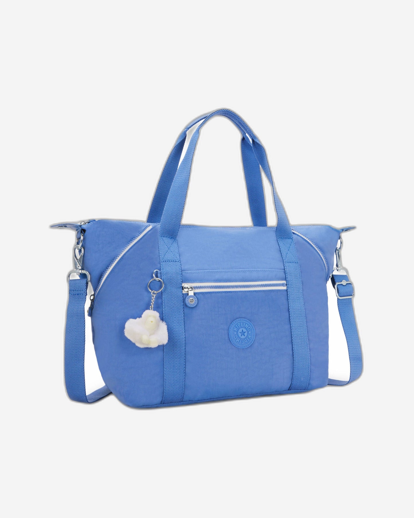 Kipling Art Cocktail Blue Medium Tote With Removable Shoulderstrap 10619-87S
