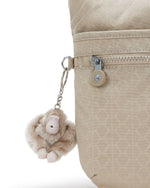 Kipling Arto Signature Beige Embossed Medium Crossbody Bag 10878-96A