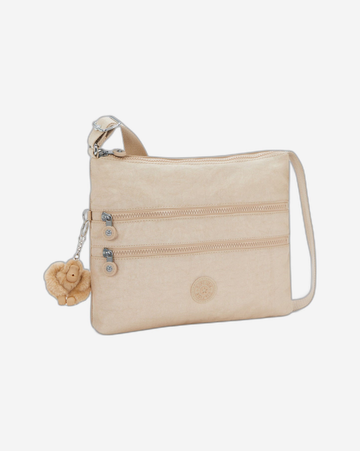 Kipling Alvar Sparkled Beige Medium crossbody 12472-5DV