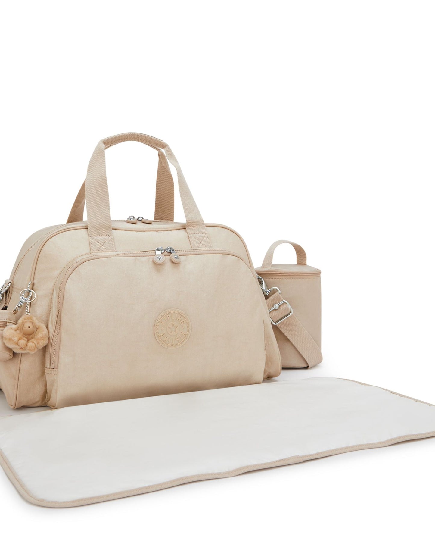 Kipling Camama Sparkled Beige Large Baby Bag (with changing mat) 13556-5DV