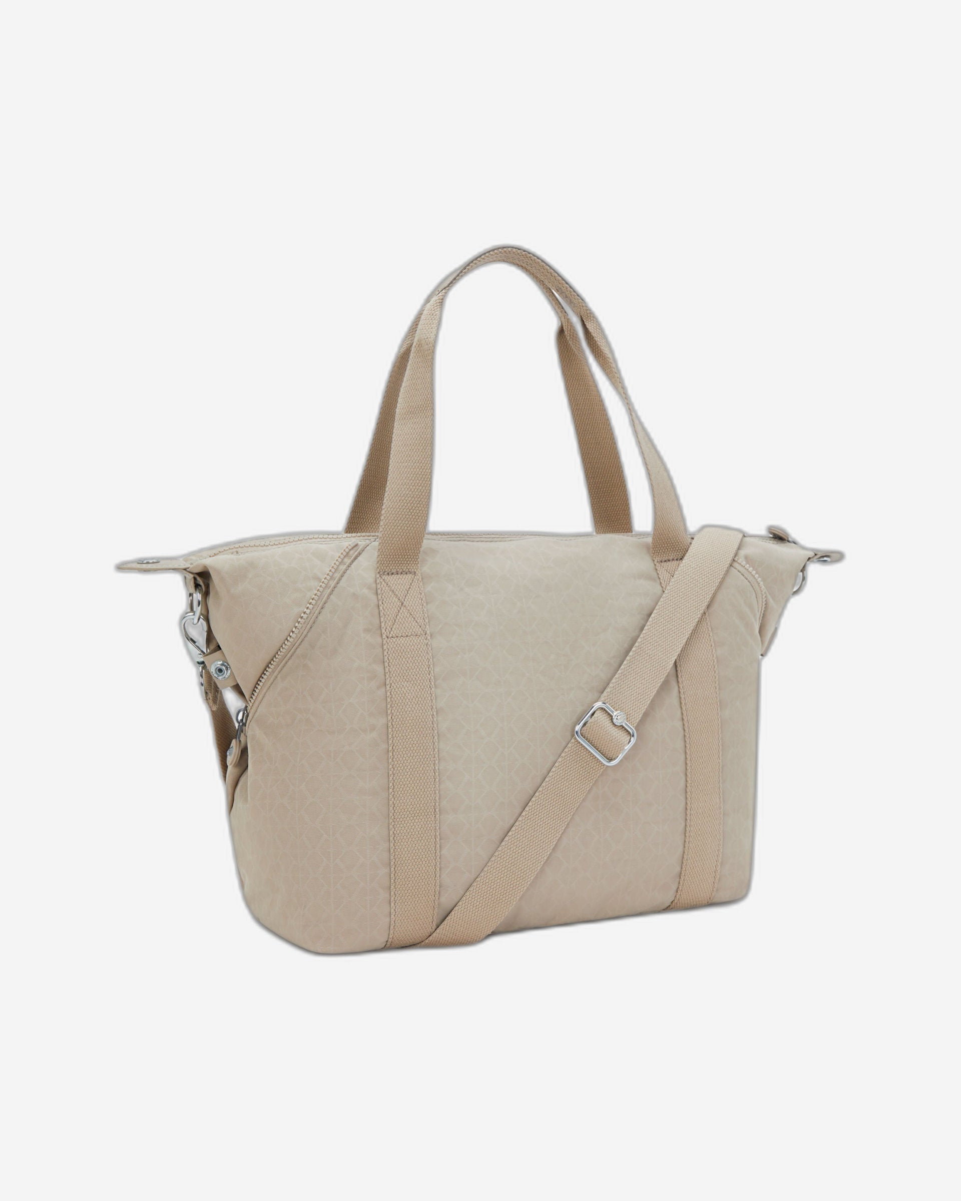 Kipling Art Signature Beige Embossed Tote Bag 21091-96A