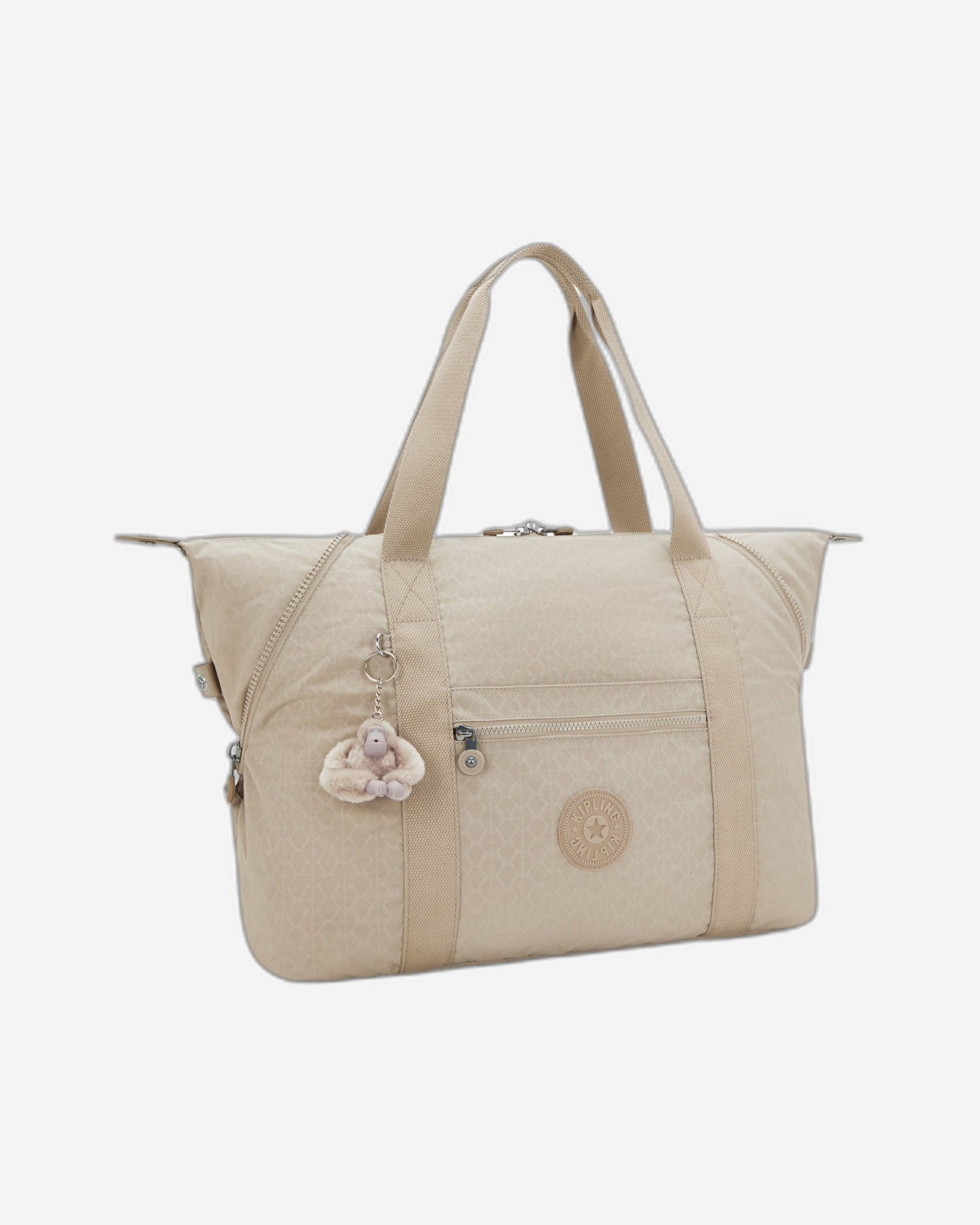 Kipling Art M Signature Beige Embossed Large Tote 25748-96A