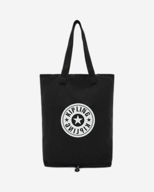 Kipling Hip Hurray 5 Black Hip Medium foldable tote I1572-RT0