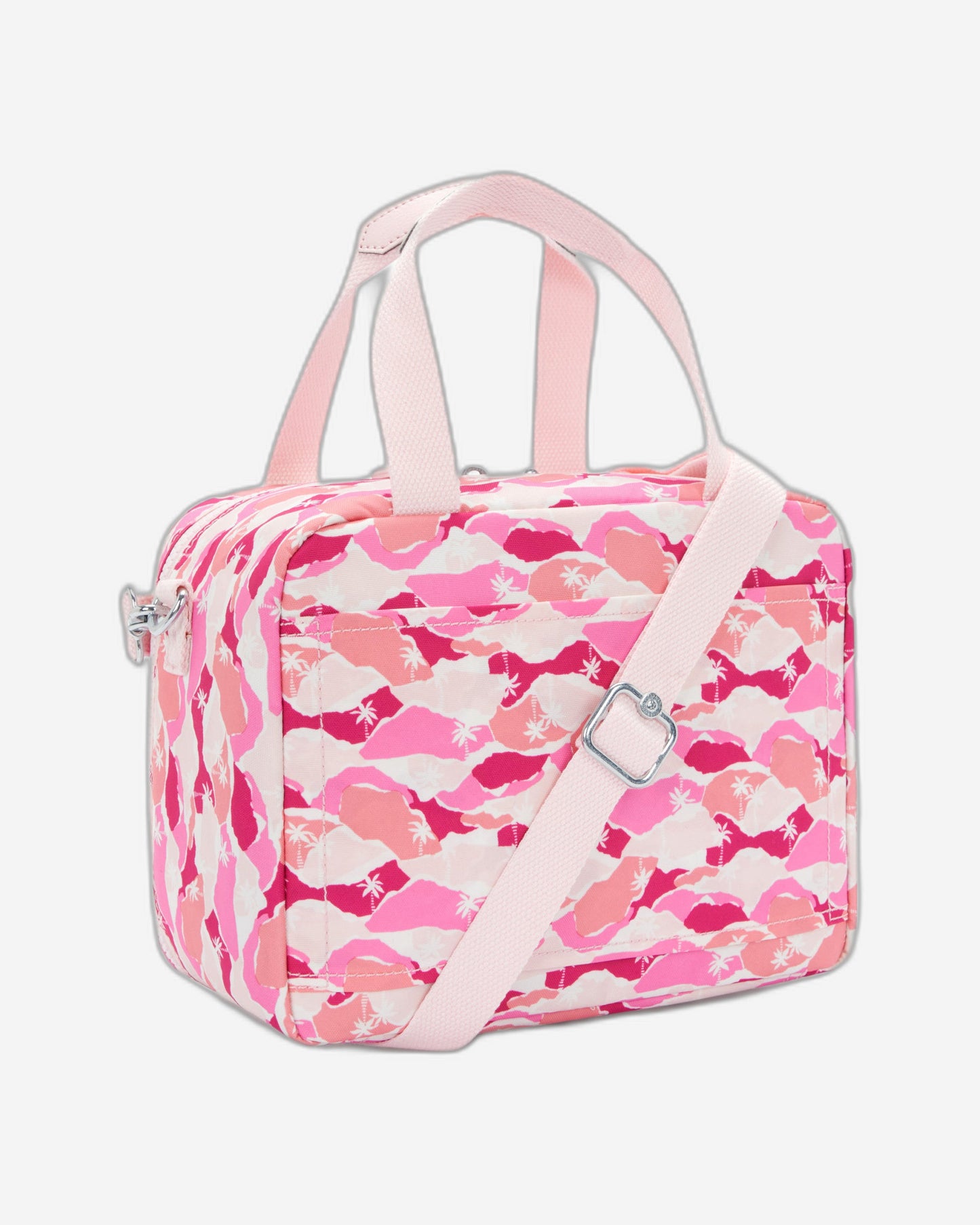 Kipling Miyo Pink Palm Large lunchbag with trolley sleeve I2989-1BV