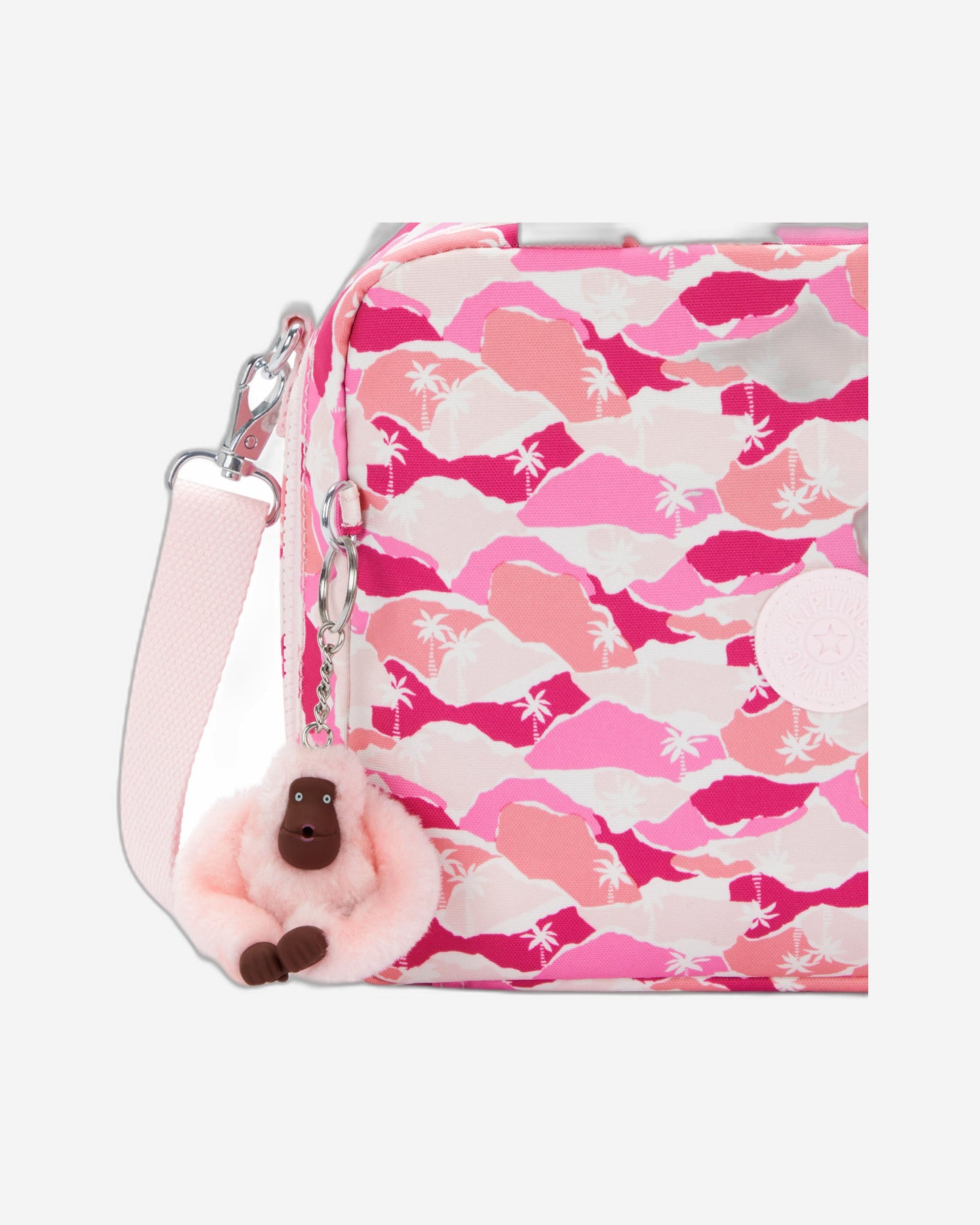 Kipling Miyo Pink Palm Large lunchbag with trolley sleeve I2989-1BV