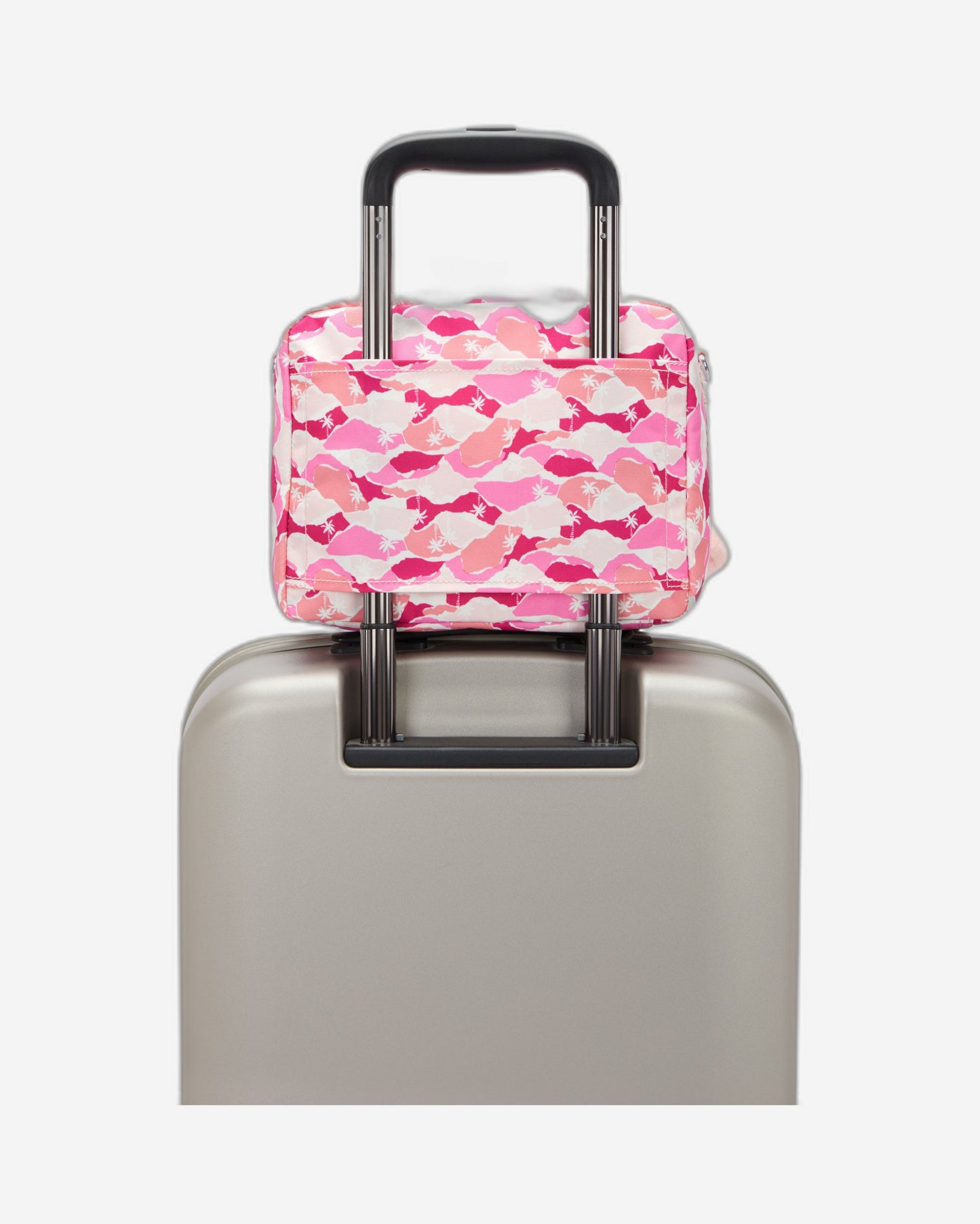 Kipling Miyo Pink Palm Large lunchbag with trolley sleeve I2989-1BV