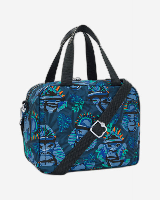 Kipling Miyo Blue Monkey Fun Large Lunch Bag with Trolley Sleeve C2I2989-8HJ