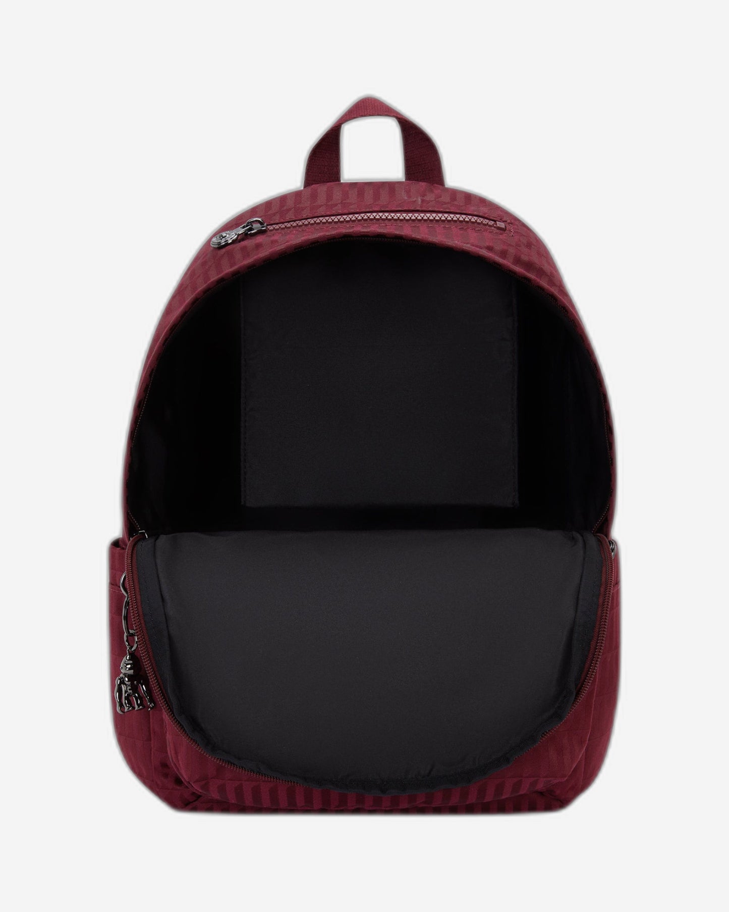 Kipling Delia Maroon Tile Jq Medium Backpack I3149-9HX