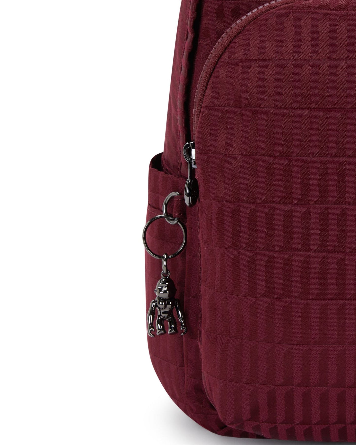 Kipling Delia Maroon Tile Jq Medium Backpack I3149-9HX