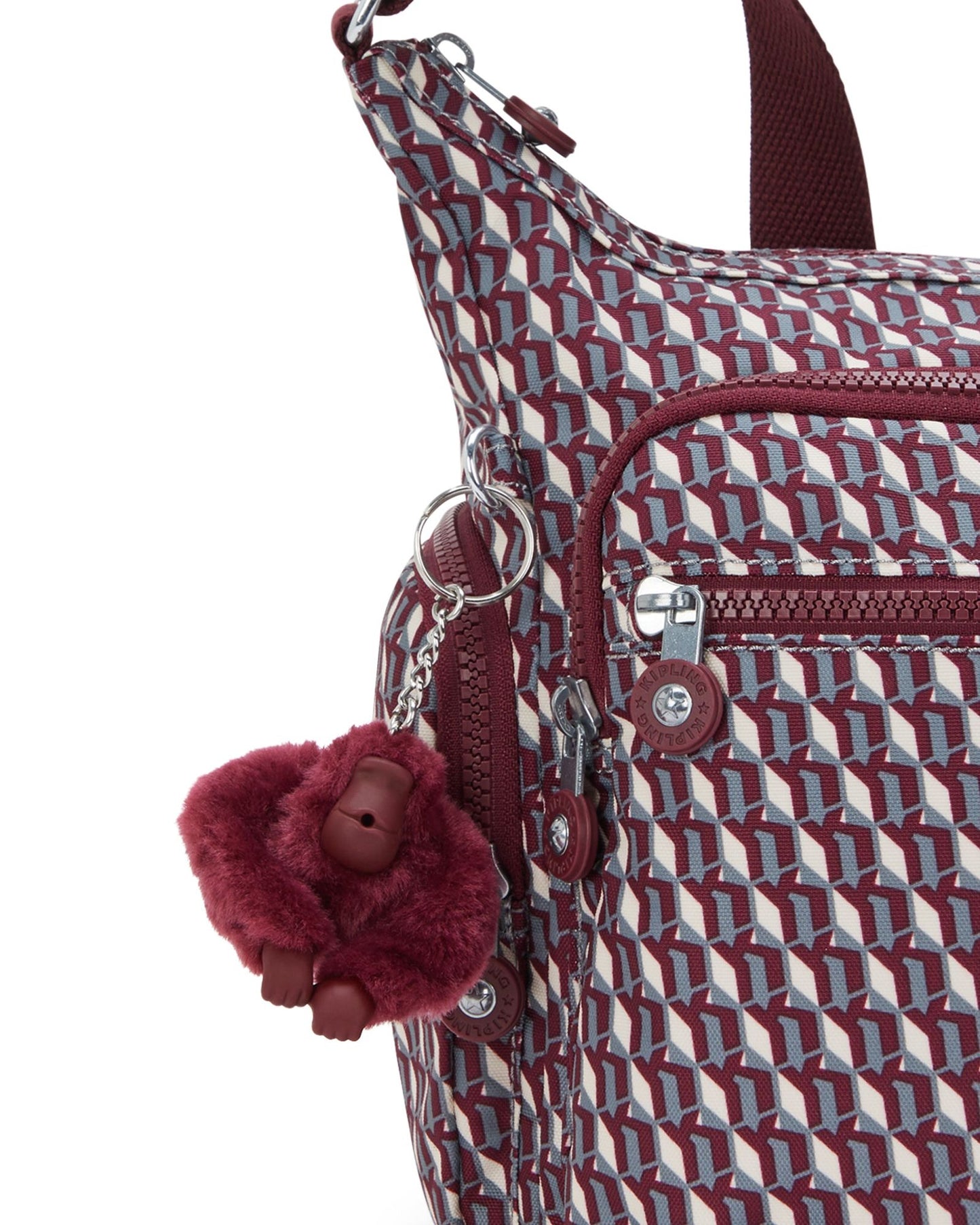 Kipling Gabbie 3Dk Wine Large crossbody I3186-1PB