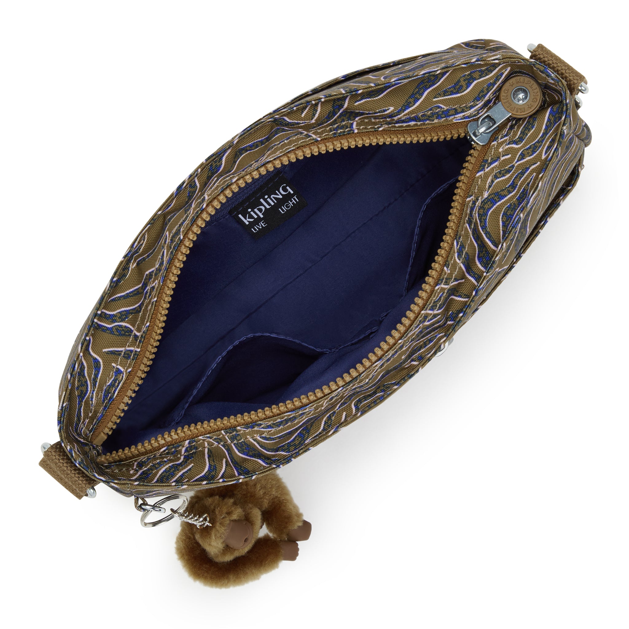 Kipling New Angie Undersea Leaves Crossbody Bag I3275-1PR