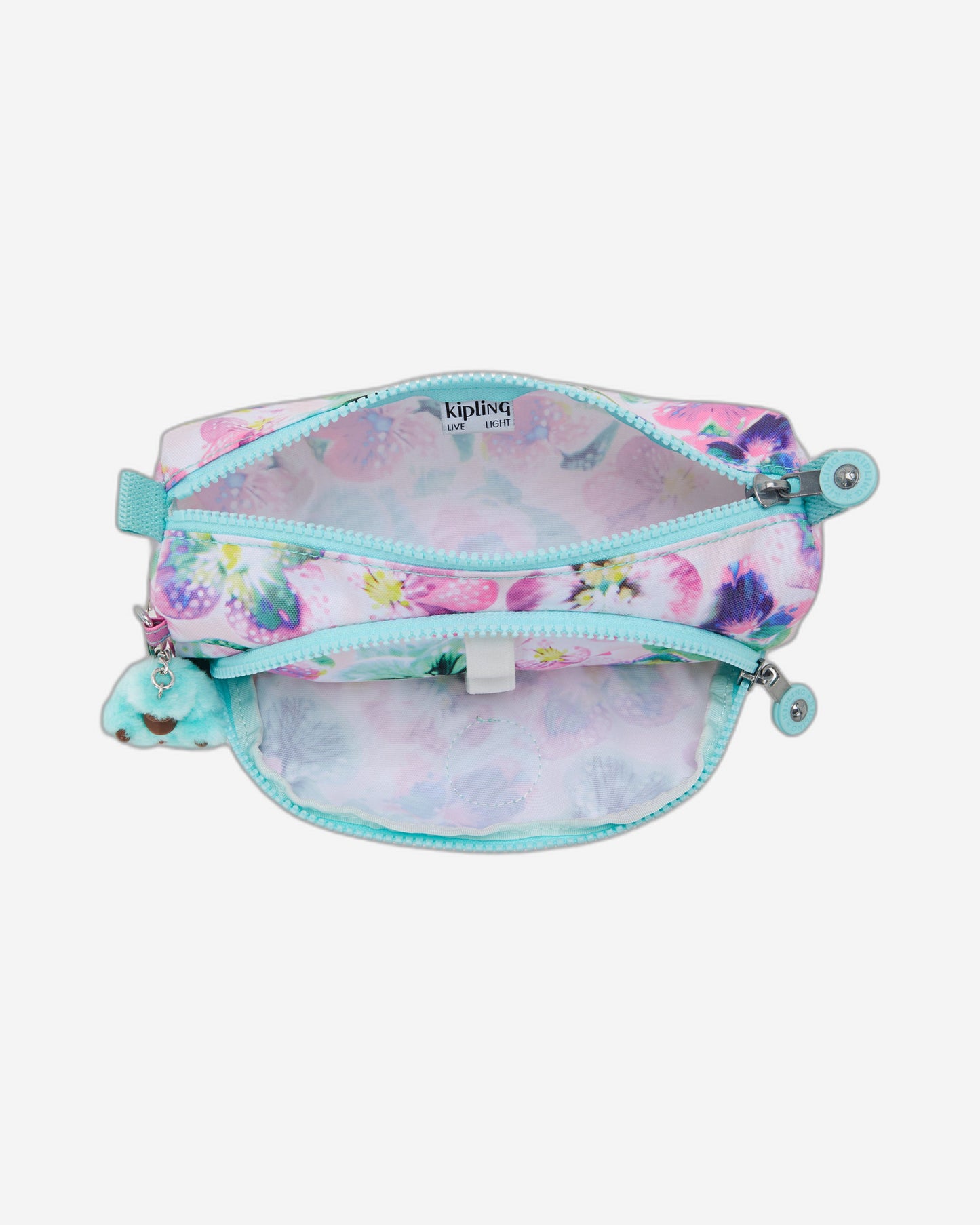 Kipling Cute Aqua Blossom Medium Pencase C2I3330-7EC